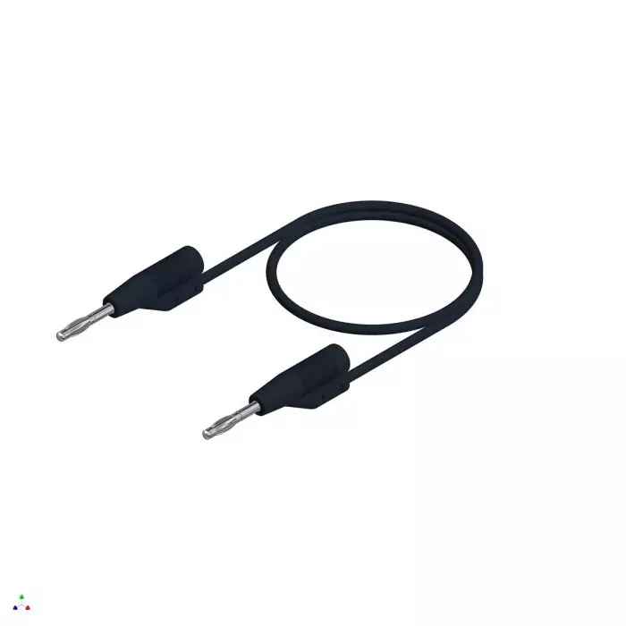 HIRSCHMANN AND MEASUREMENT 2 mm Connector 6A 30 V AC 60V DC Black 500 Length, 938120100 (Pack of 10)
