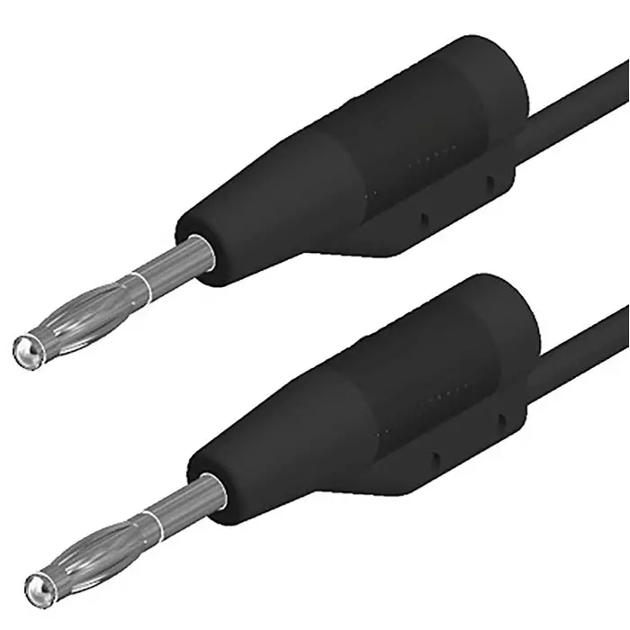 HIRSCHMANN AND MEASUREMENT 2 mm Connector 6A 30 V AC 60V DC Black 500 Length, 938120100 (Pack of 10)