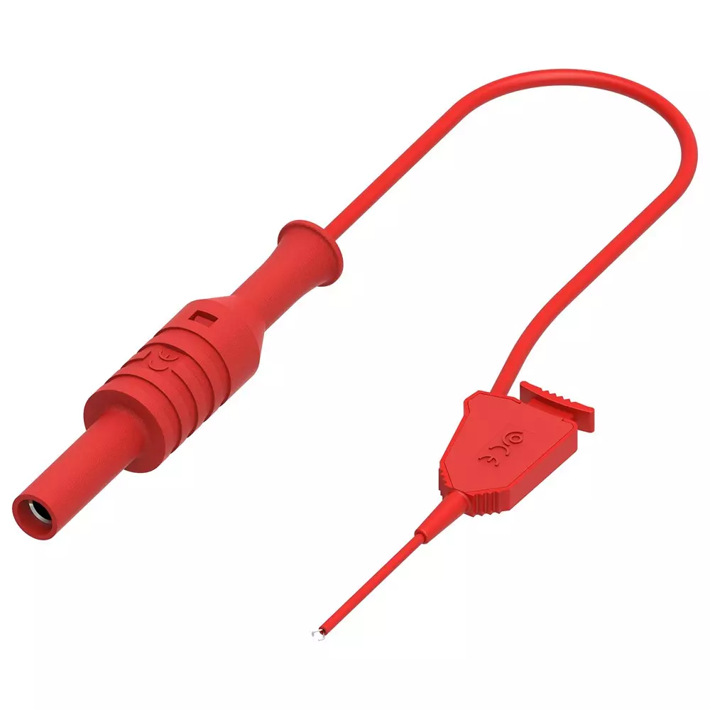 MULTICOMP PRO Test Lead 1 Amp Current Rating 60 V DC Voltage 4 mm Banana Jack, Shrouded Type A, MP-MINISMDTA-4-50R