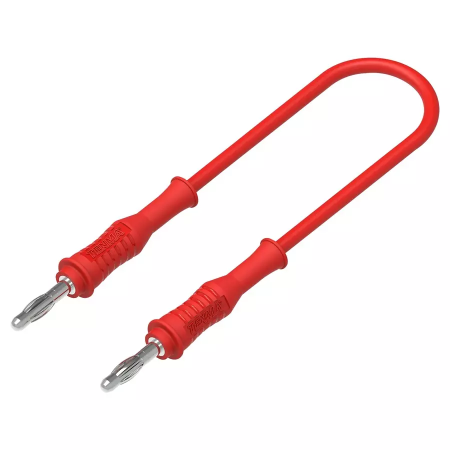 MULTICOMP PRO Banana Test Leads 4MM MALE BANANA PLUG-PLUG, RED, 250MM, 76-095