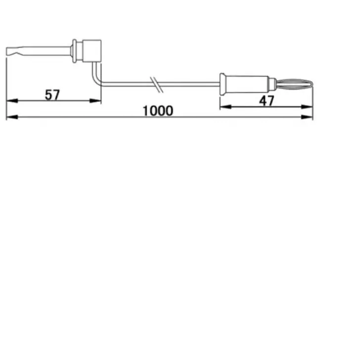 Teishin Electric Test lead Black Red 1m Lead Length, TLA-106
