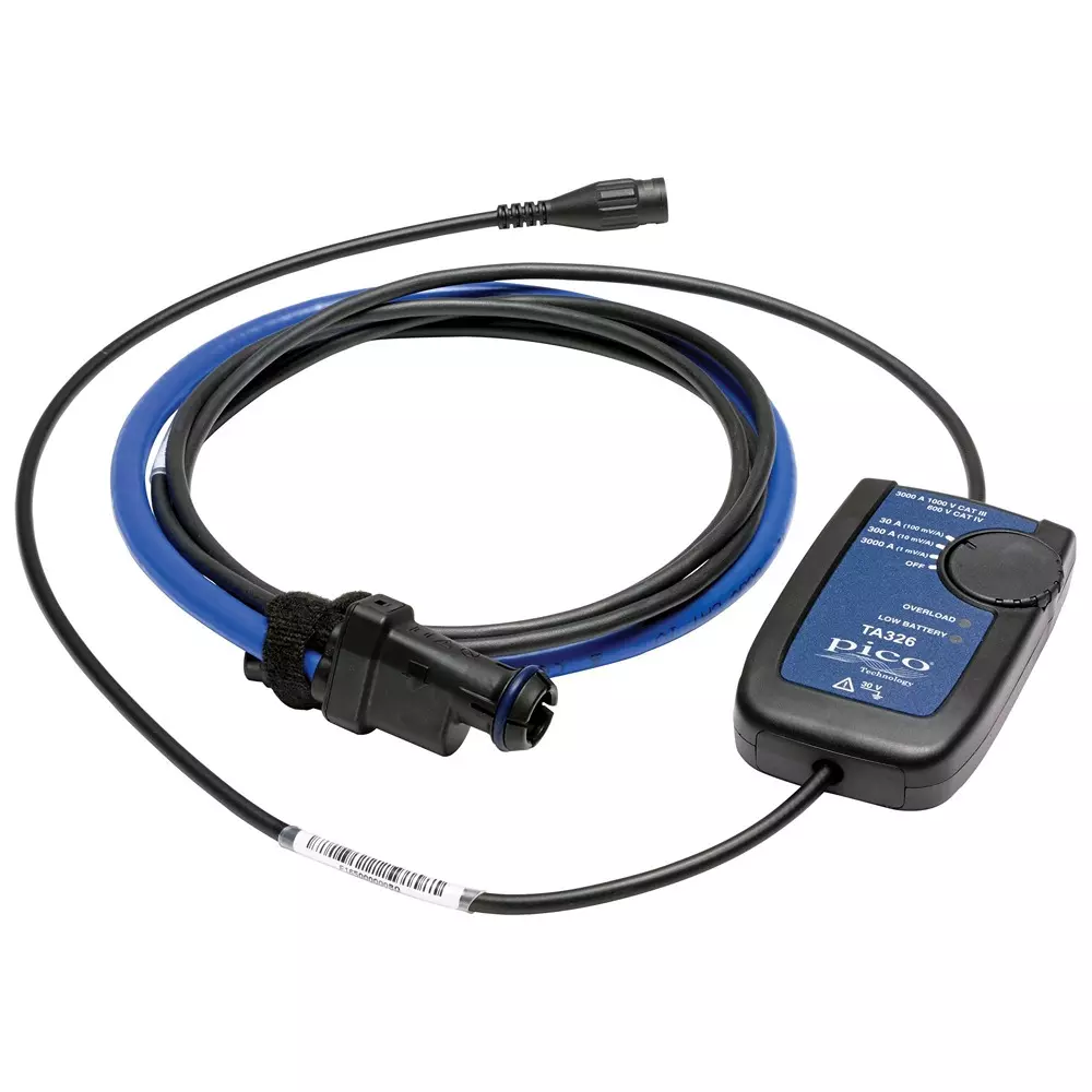 PICO TECHNOLOGY Ac Current Probe, 3Ka, Osc/Logger, Ta326 30/300/3000A Current Probe