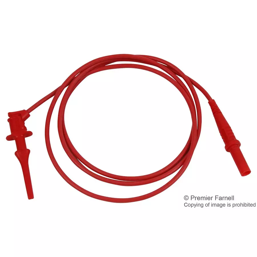 POMONA Test Lead, Red, 1.22M, 300Vrms, 5A, 6245-48-2