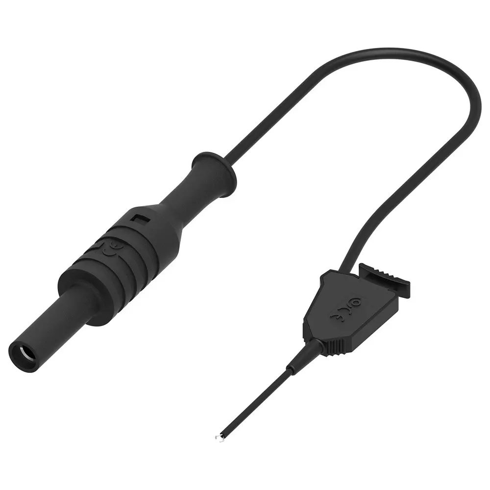 MULTICOMP PRO Test Lead 1 Amp Current Rating 60 V DC Voltage 4 mm Banana Jack, Shrouded Type A, MP-MINISMDTA-4-50BL
