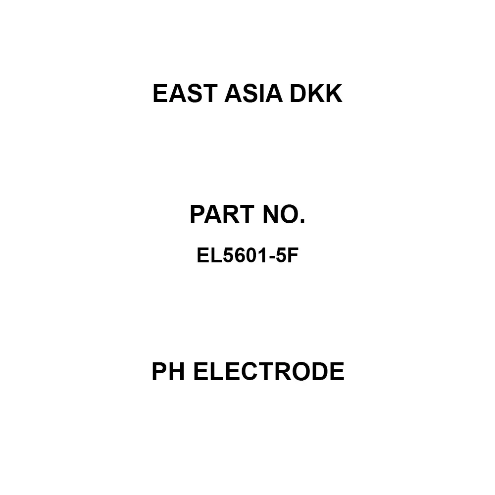East Asia DKK pH Electrode 0 to 14 pH Measurement Range, EL5601-5F