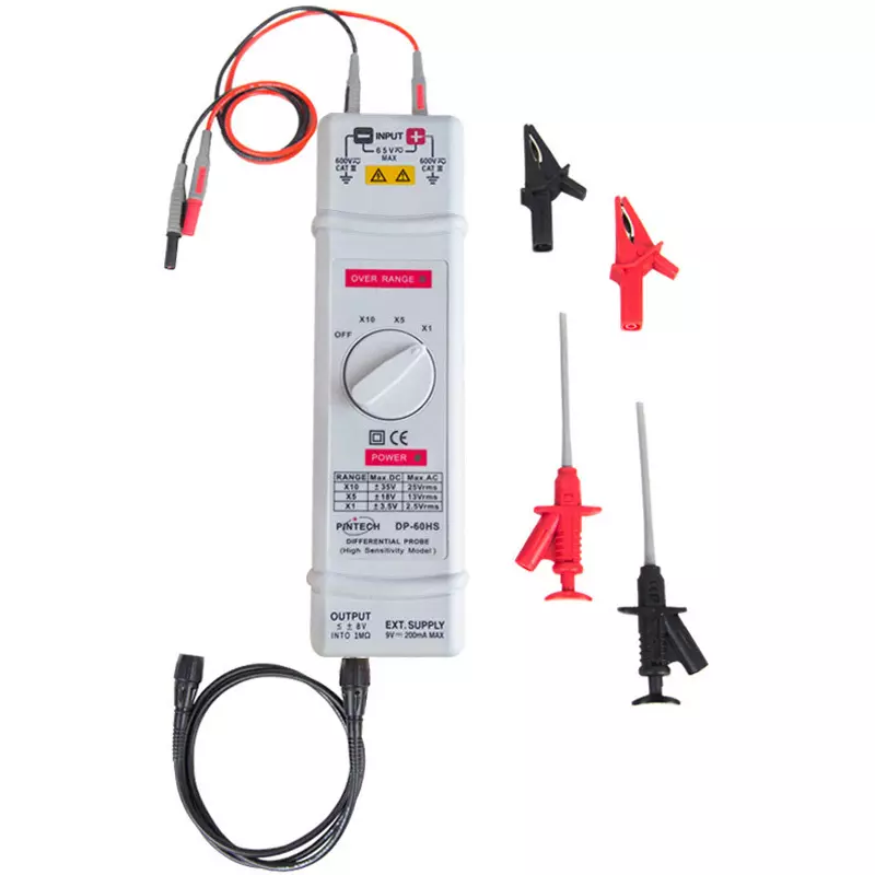 PINTECH Differential Probe 60 Frequency Band 5.8 ns Start-up Time 1 mΩ//2.5 pF Input Impedance, DP-60HS