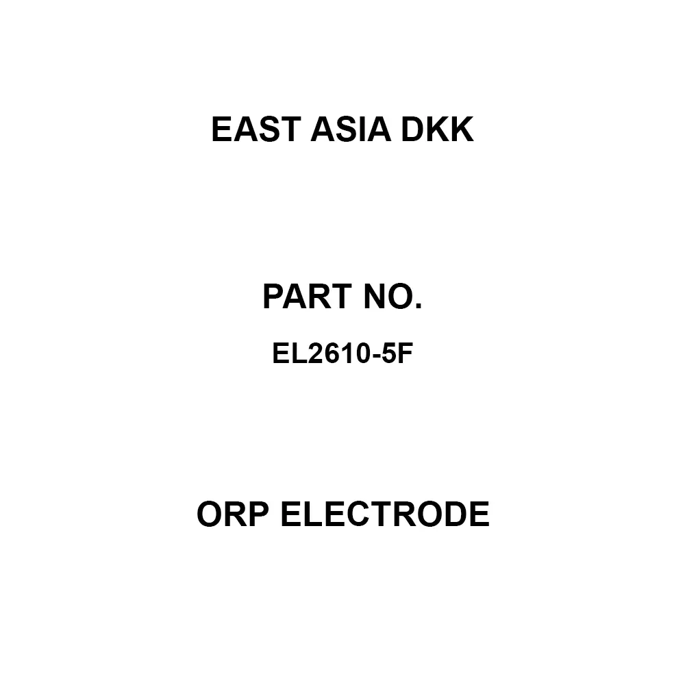 East Asia DKK ORP Electrode ΦLiquid junction: 15 mm Outer Dia, EL2610-5F