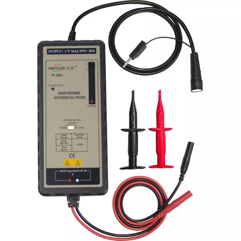 PINTECH Differential Probe 25 Frequency Band 14 ns Start-up Time 8 mΩ//1.3 pF Input Impedance, PT-8001