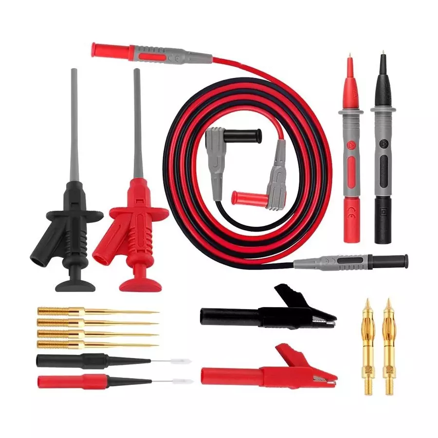 MULTICOMP PRO Test Lead Kit 2 Pcs of Leads, Crocodile Clips, 12 ends and Tips Contents, MP770733