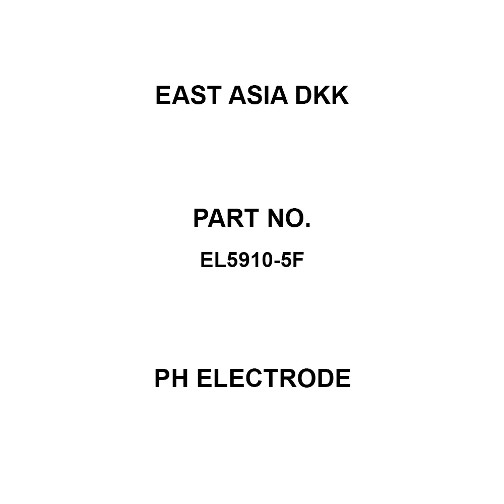 East Asia DKK pH Electrode 2 to 12 pH Measurement Range, EL5910-5F