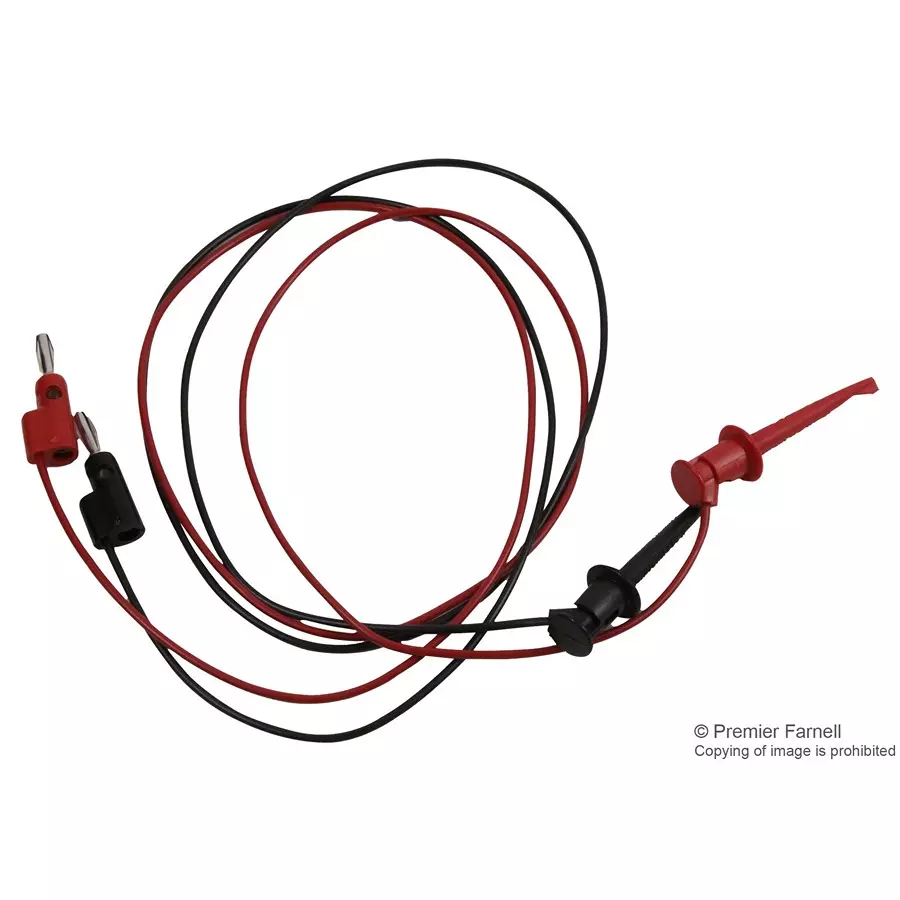 POMONA Test Lead Set, Clip-Banana Plug, 36", 3782-36-02