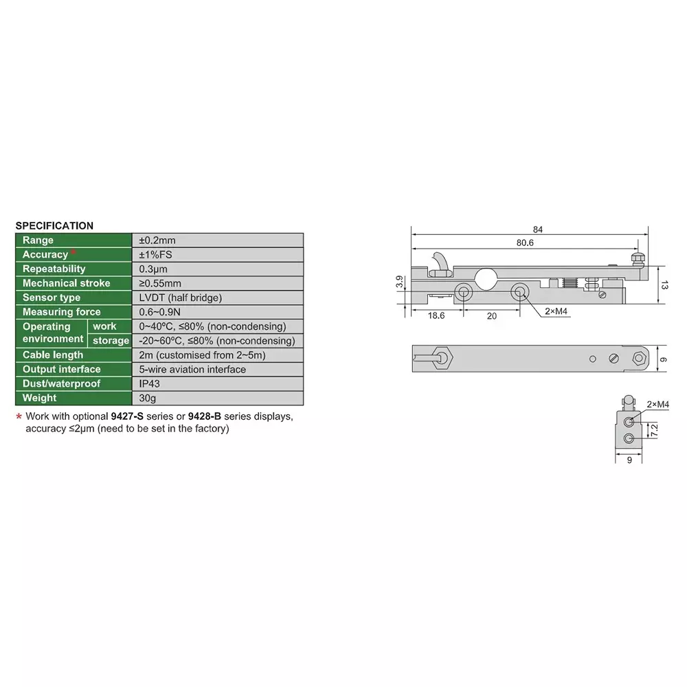 insize-inductance-type-probe-spring-loaded-type-with-02-mm-range-and-1-fs-accuracy-9443-l02
