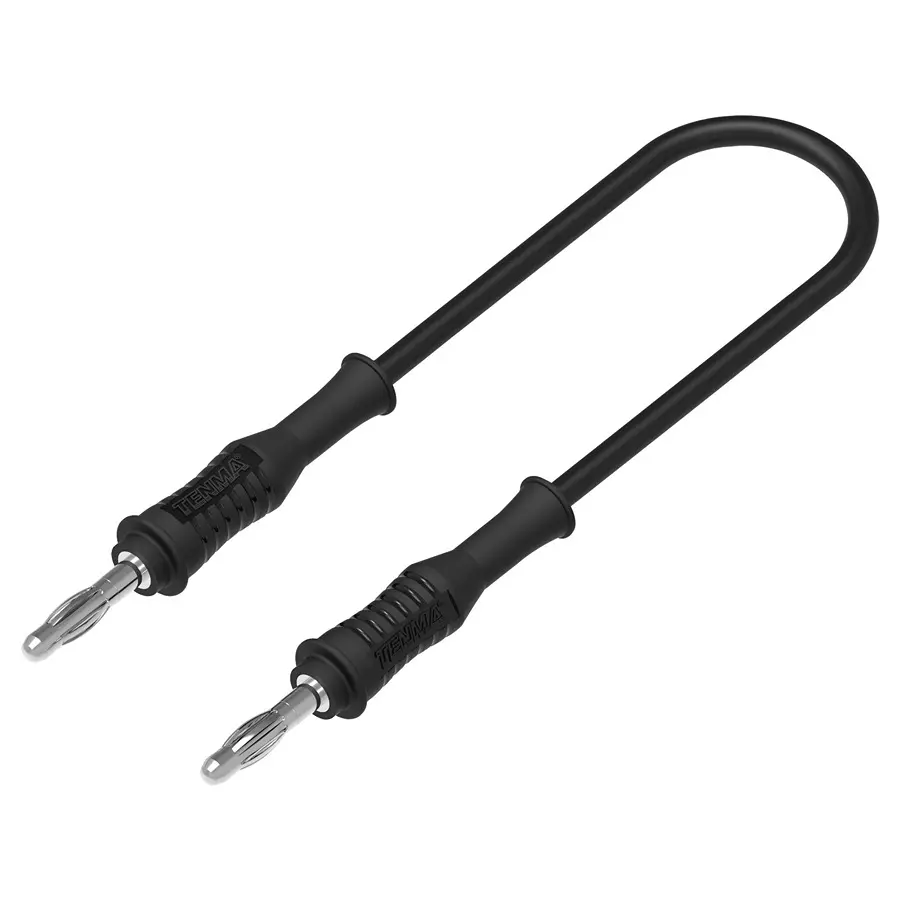 MULTICOMP PRO Banana Test Leads 4MM MALE BANANA PLUG-PLUG, BLACK, 1M, 76-112