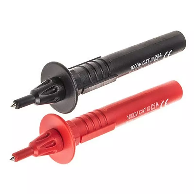 RS PRO Test Probe 1000 V 500 mA Black, Red 4 mm Ceramic, 1253737