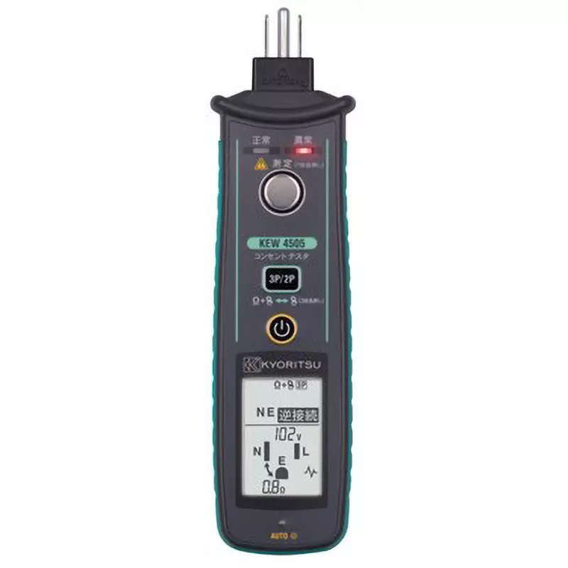 Kyoritsu Outlet Tester 80 to 260 V (50/60 Hz) Measurement Range, KEW4505