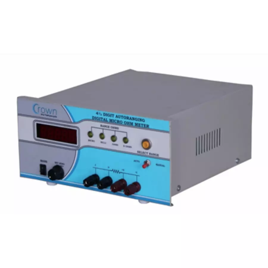 Crown 4½ Digit Auto Ranging Digital Micro Ohm Meter with Test Current 10 A, CES 200 - 10A