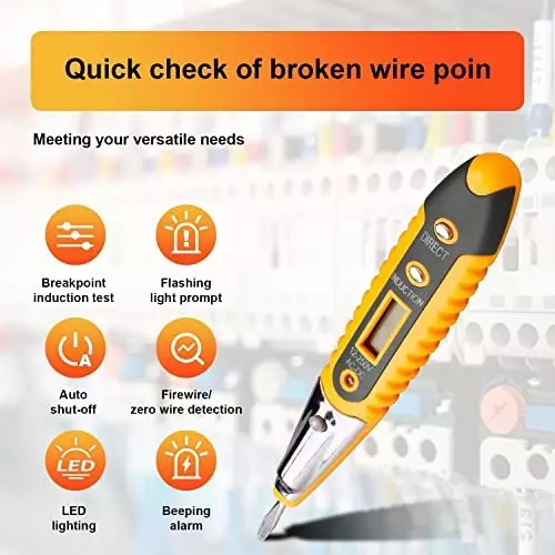 DY TOOLS Non-Contact Pen Type Voltage Detector 12-250 V Range