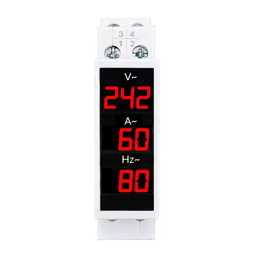 amiciSense 3 In 1 Voltage Tester With External Ct And 35Mm Din Rail Mount 100 A 1- 100 A