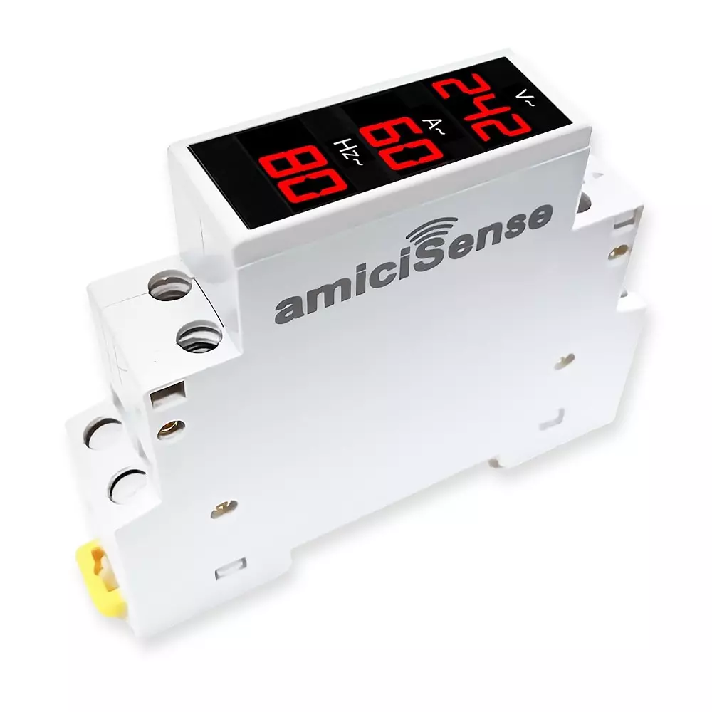 amiciSense 3 In 1 Voltage Tester With External Ct And 35Mm Din Rail Mount 100 A 1- 100 A