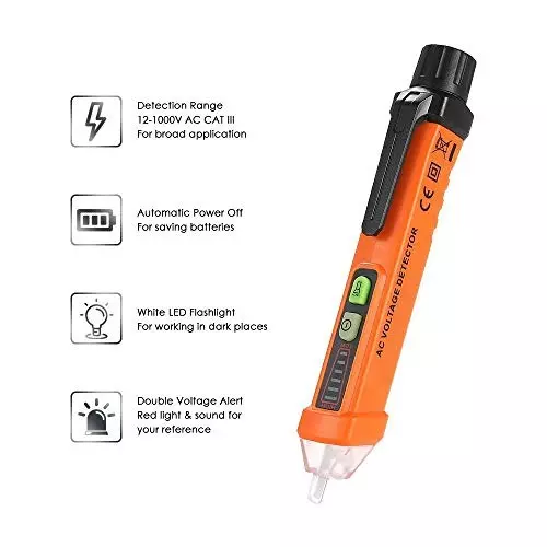 YADAV Non-Contact Voltage Tester Pen AC 12–1000 V Circuit Detector Tool