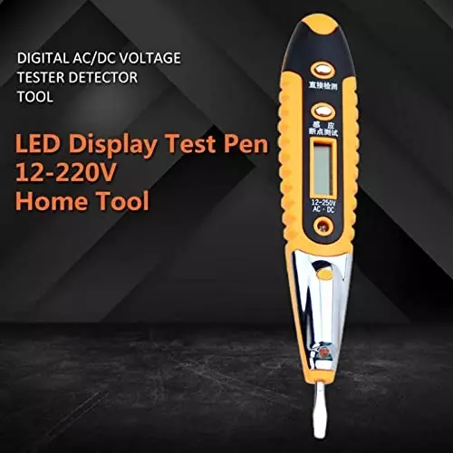 YADAV Multi-Functional Voltage Detector Pen LCD Digital 12–250 V AC/DC