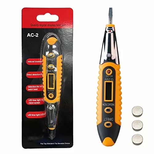 YADAV Multi-Functional Voltage Detector Pen LCD Digital 12–250 V AC/DC