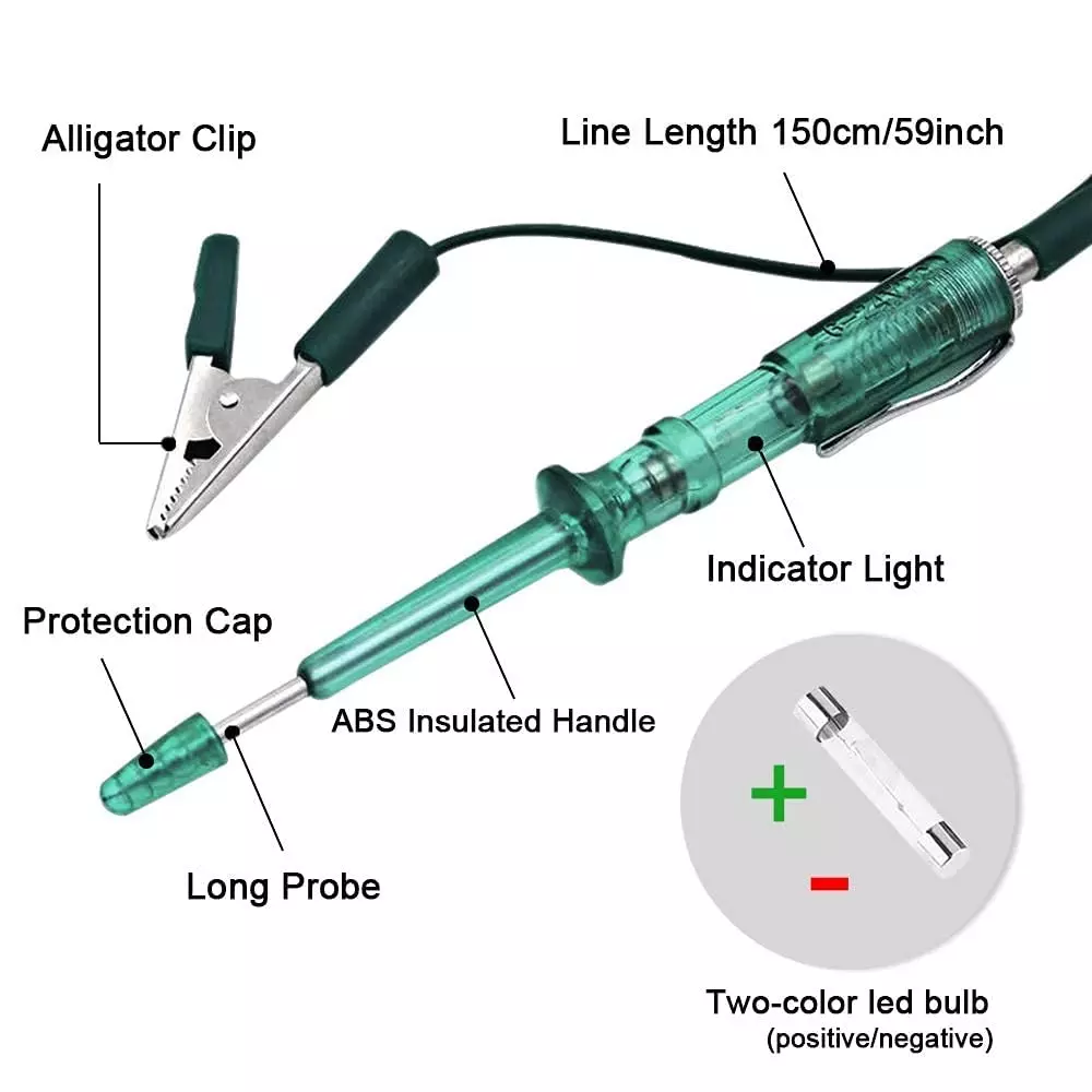YADAV Circuit Tester Pen Electrical Probe Test Light for Cars Green Pencil ‎15 x 10 x 5 cm