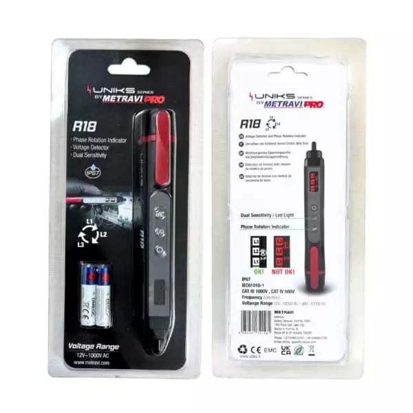 metravi-voltage-tester-with-phase-sequence-indicator-ac-voltage-range-12--1000-v-pro-r18-new