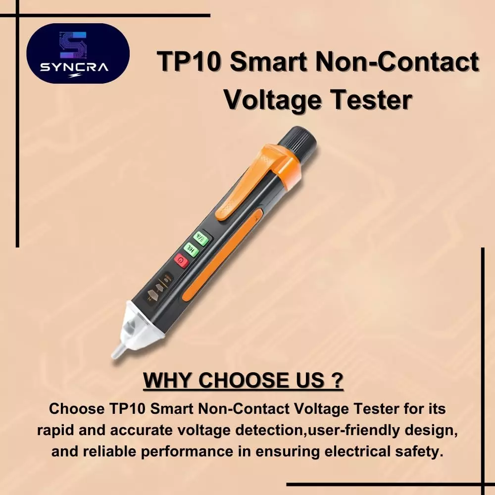 syncra-non-contact-voltage-tester-pen-12-v--1000-v-voltage-measuring-range-red-and-metallic-color-we0010