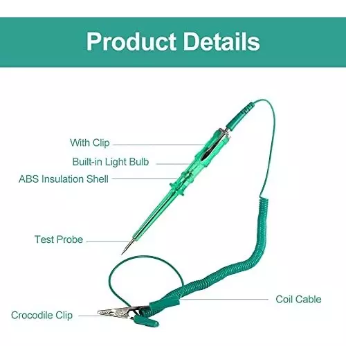 YADAV Car Auto Circuit Tester Pen with LED Indicator Light DC 6 V–24 V