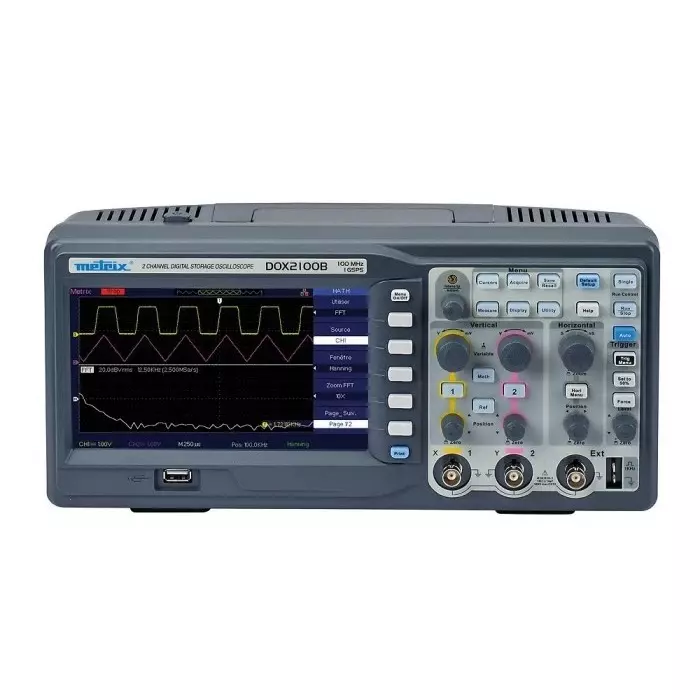 Metrix Series, 100MHz Bench Oscilloscope, 2 Analogue Channels - UKAS Calibrated, DOX2100B