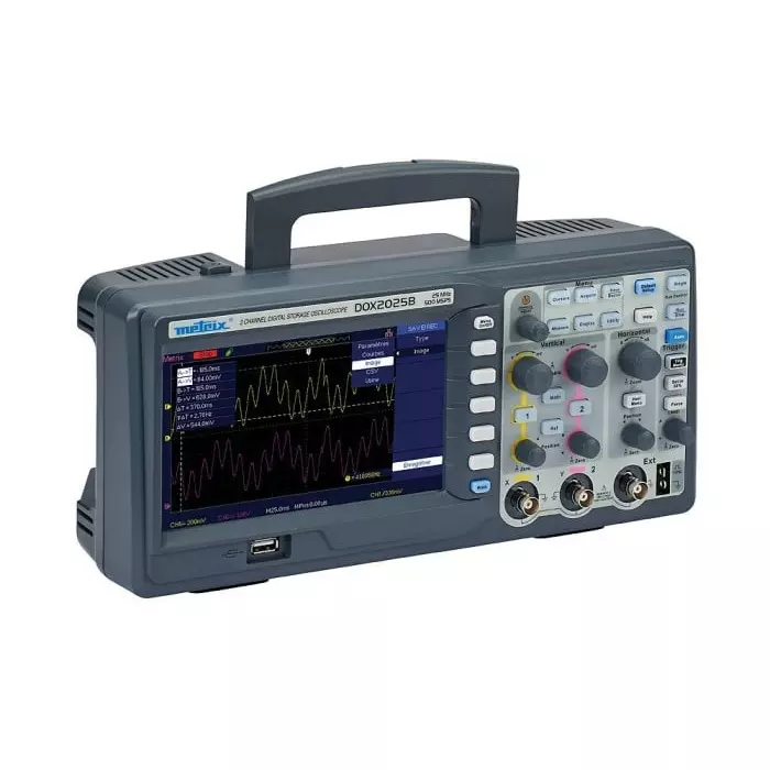 Metrix DOX 2000B Series, 25MHz Bench Oscilloscope, 2 Analogue Channels - UKAS Calibrated, DOX2025B