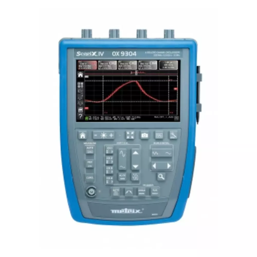 Metrix SCOPIX IV Series, 300MHz Handheld Oscilloscope, 4 Analogue Channels - UKAS Calibrated, OX9304