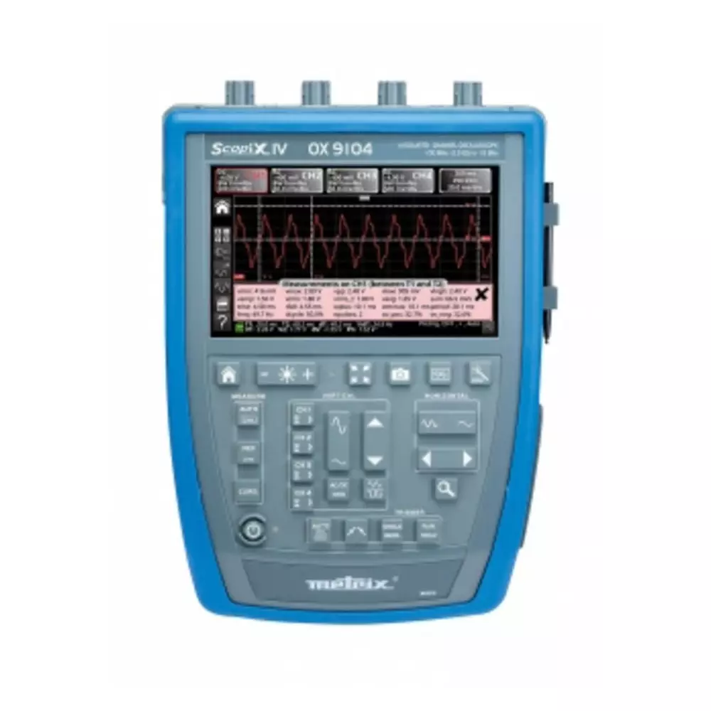 Metrix SCOPIX IV Series, 100MHz Handheld Oscilloscope, 4 Analogue Channels - UKAS Calibrated, OX9104