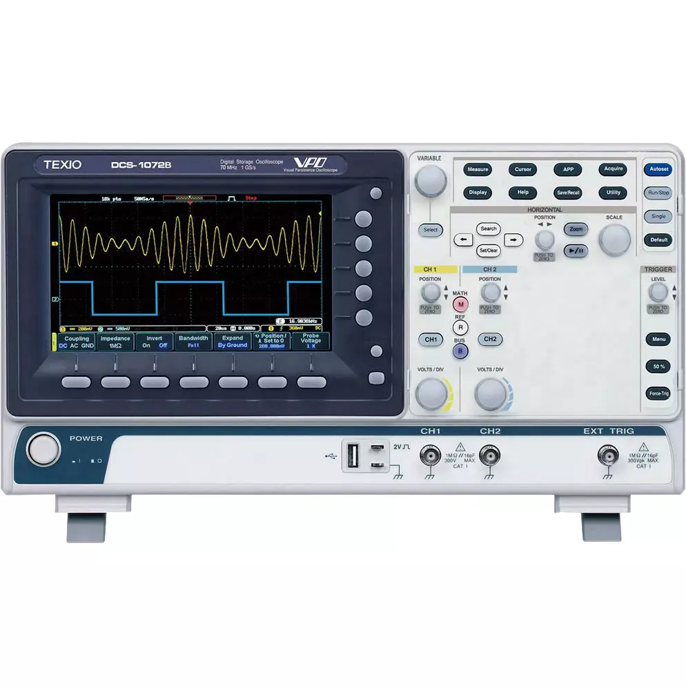 GW Instek Digital Storage Oscilloscope AC 100 to 240 V Power Input 300 rms V Maximum Input Voltage, DCS-1102B
