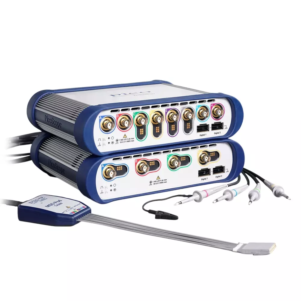 PICO TECHNOLOGY USB Oscilloscope Vertical: 8 bits Resolution 300 Frequency Band (MHz) 4 No. of Channels, 6403E