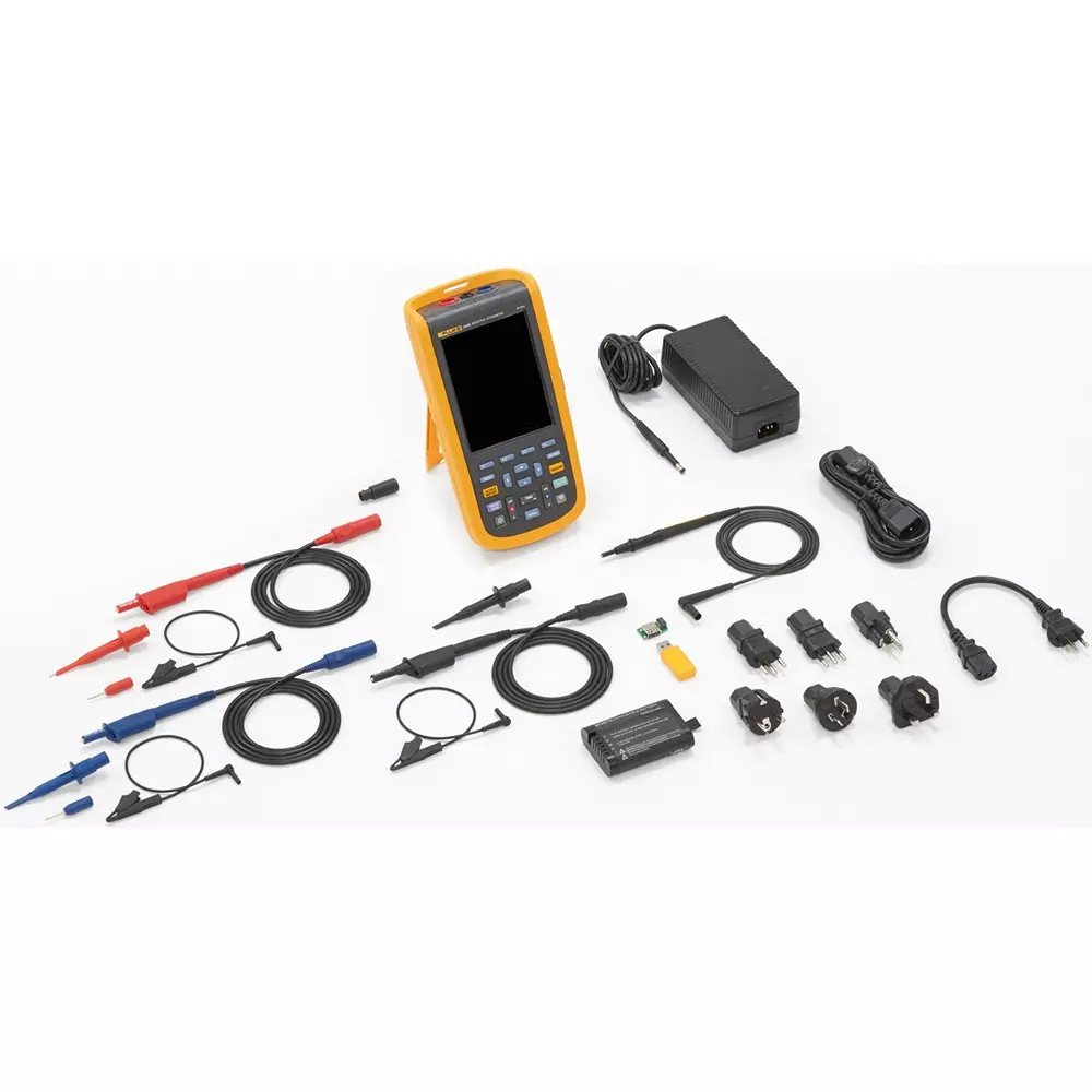 fluke-oscilloscope-envelope-ir-connected-with-ir-usb-cable-interface-fluke-124b-jp