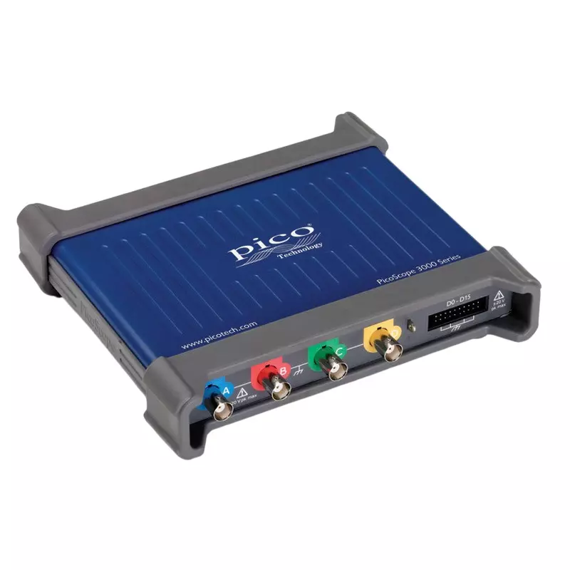 PICO TECHNOLOGY USB Oscilloscope Sample rate (GS/s): 1, Memory length (M points): 512, Resolution (bit): 8 Specifications, 3406D MSO