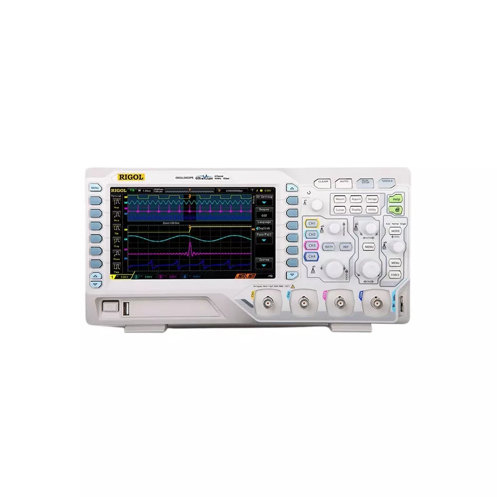 Rigol Digital Oscilloscope Horizontal axis 12 divisions, Automated measurement results displayed as history in graph, DS1054Z