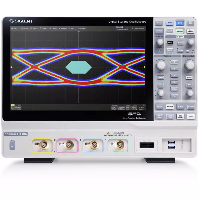 Siglent Digital Oscilloscope 8-16 bit Resolution 4 ch+EXT No. of Channels 500 Frequency Band, SDS6054A