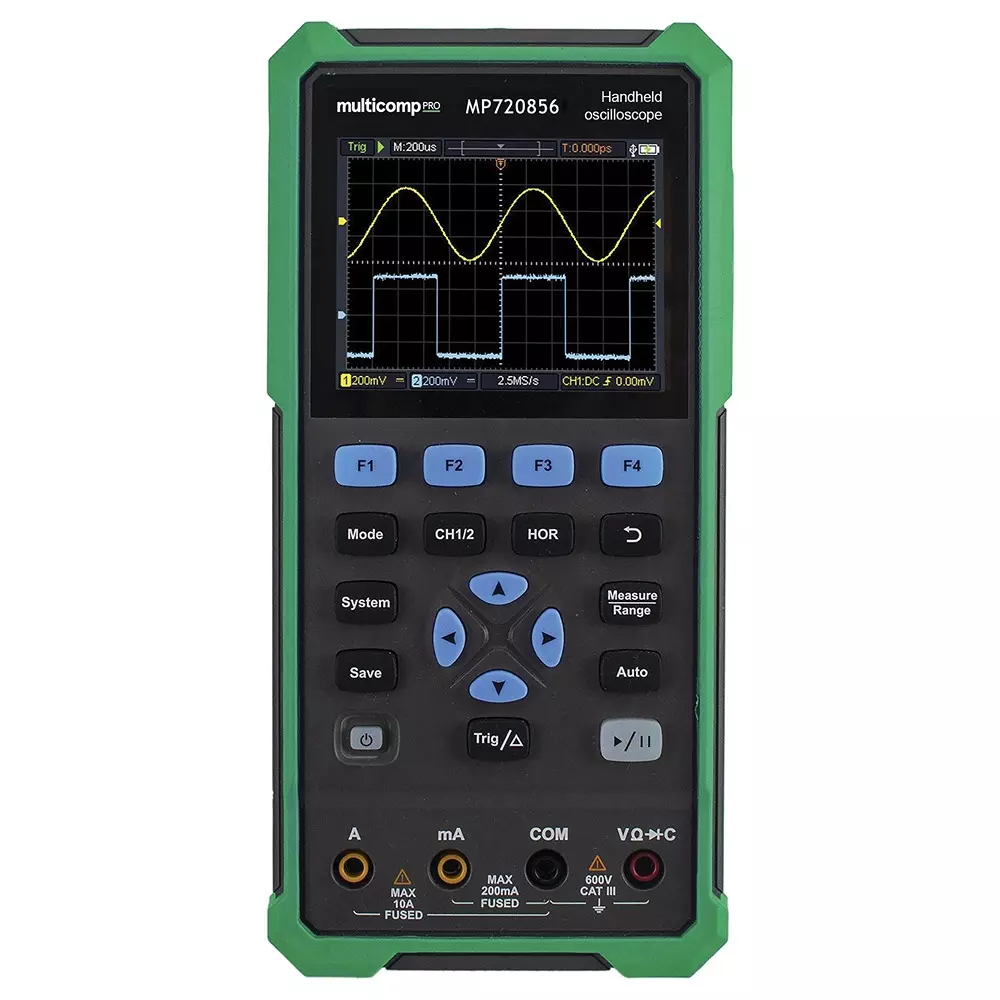 MULTICOMP PRO Dso UK Type G Plug 3 Years Manufacturer Warranty 2 Channel Scope Channels, MP720856