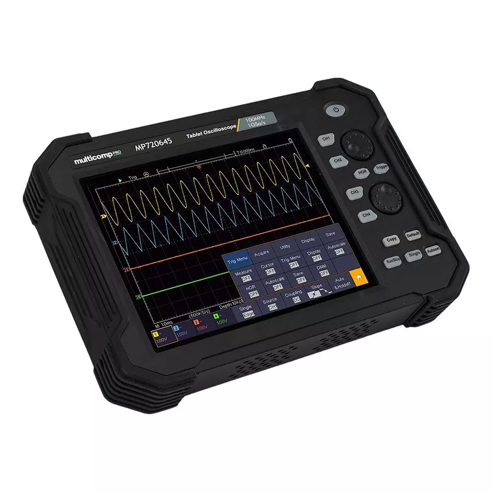 MULTICOMP PRO Tablet Dso EU, UK Plug Type 3 Years Manufacturer Warranty 4 Channel Scope Channels, MP720645