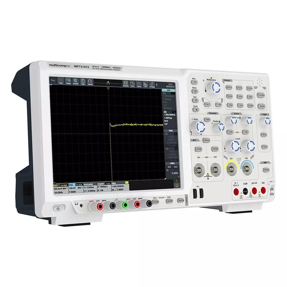 MULTICOMP PRO Dso EU, UK Plug Type 3 Years Manufacturer Warranty 2 Channel Scope Channels, MP721074