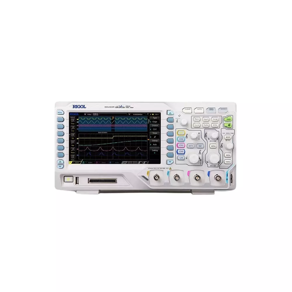 Rigol Digital Oscilloscope 12-div horizontal axis, automatic measurement results displayed as history in, DS1074Z-S Plus