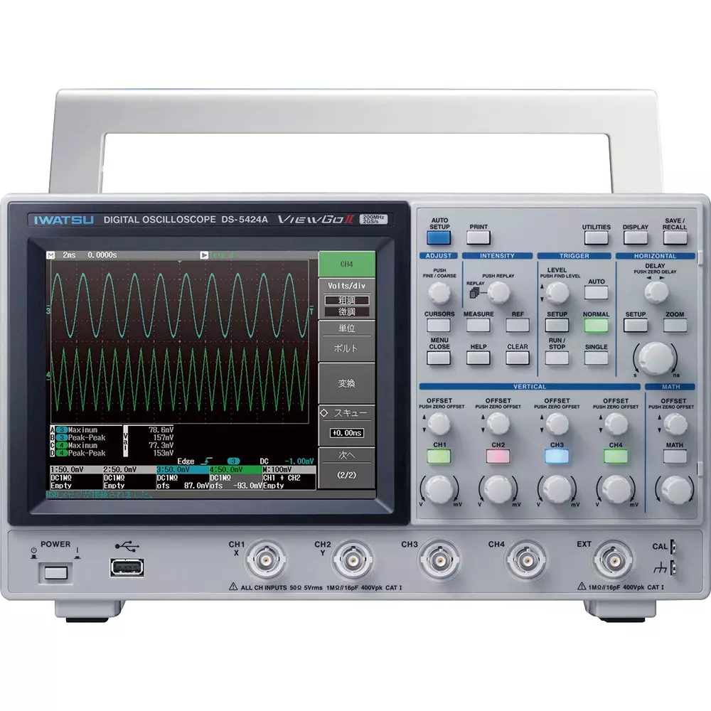 IWATSU Digital Oscilloscope 4 No. of Channels 100 Frequency Band 3.5 ns Start-up Time, DS-5414A