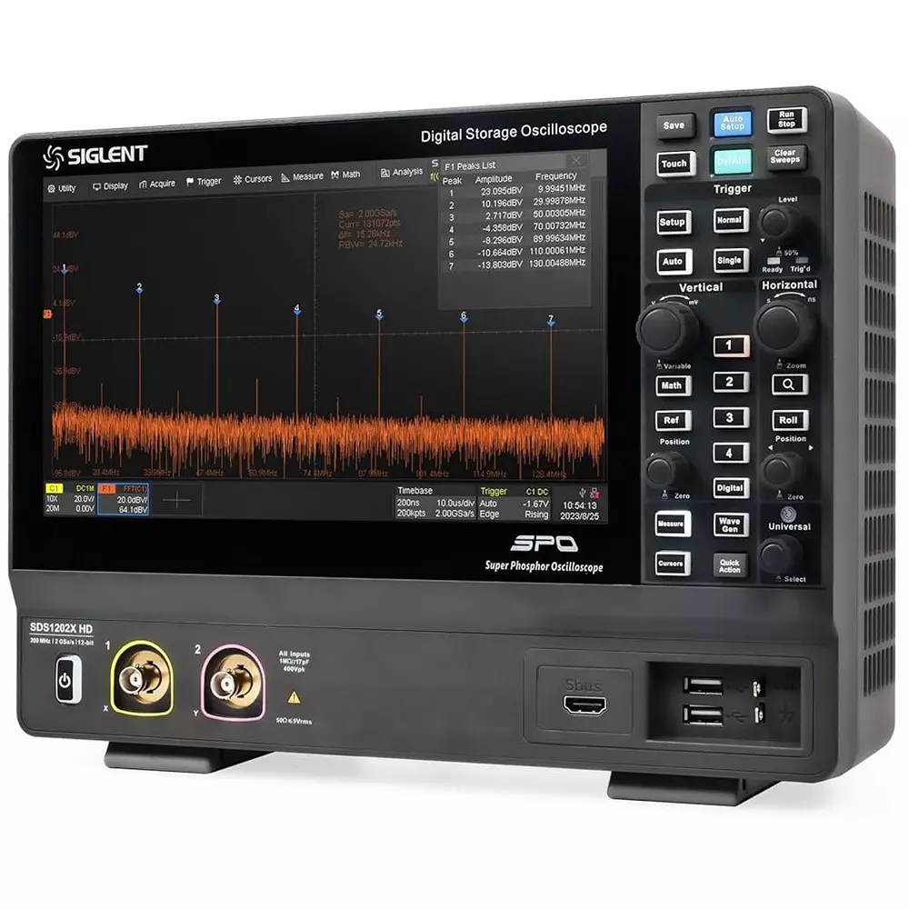 Siglent Oscilloscope 12 bit Resolution 2 ch No. of Channels 100 Frequency Band, SDS1102X HD