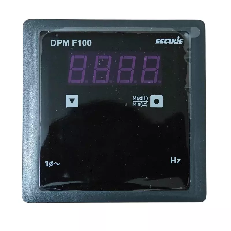 Secure DPM Series AC Frequency Meter 1 Phase 1 Line 4 Digit LED Display 96x96 mm, 45 to 65 Hz Range and 0.1 Accuracy Class, DPM F100
