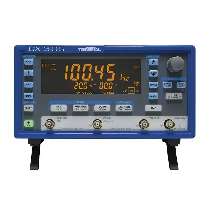 Metrix GX 305 Function Generator, 0.001Hz Min, 5MHz Max, Variable Sweep, GX305