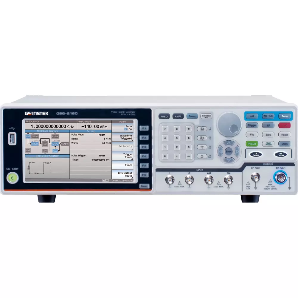 Gw Instek Vector Signal Generator Built-in AM, FM, and PM analog signal modulation capabilities. Suitable, GSG-2060UG