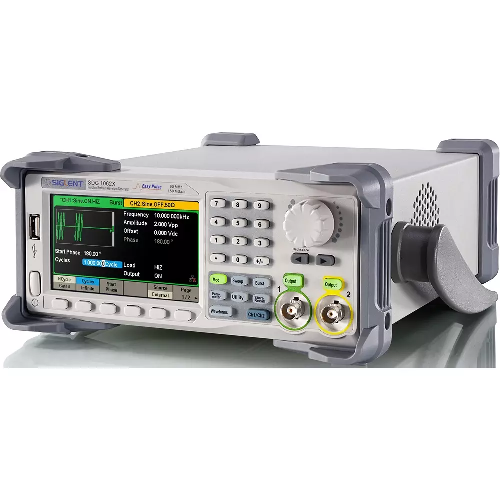 Siglent Arbitrary Waveform Generator Power capacity: 100 V 0.5 A Power Supply 14 bit Resolution, SDG1062X